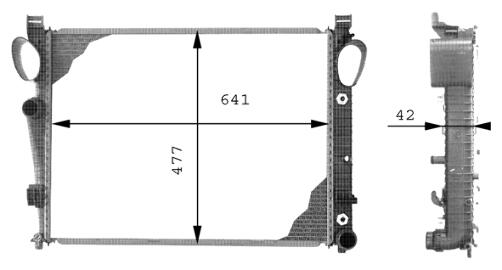 Mercedes Radiator 376712574 - Behr Hella Service